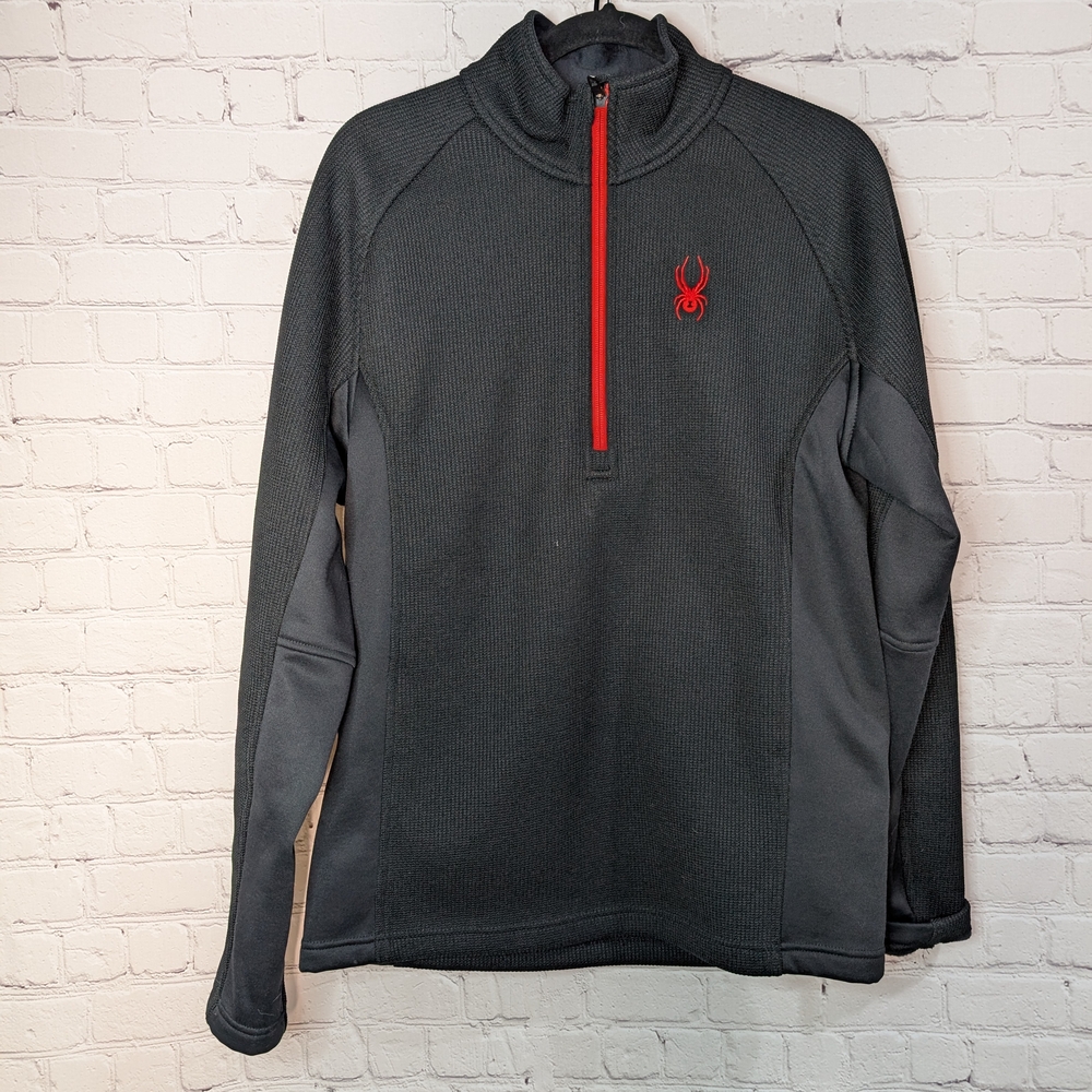 Spyder Red and Black Performance Jacket with High Collar